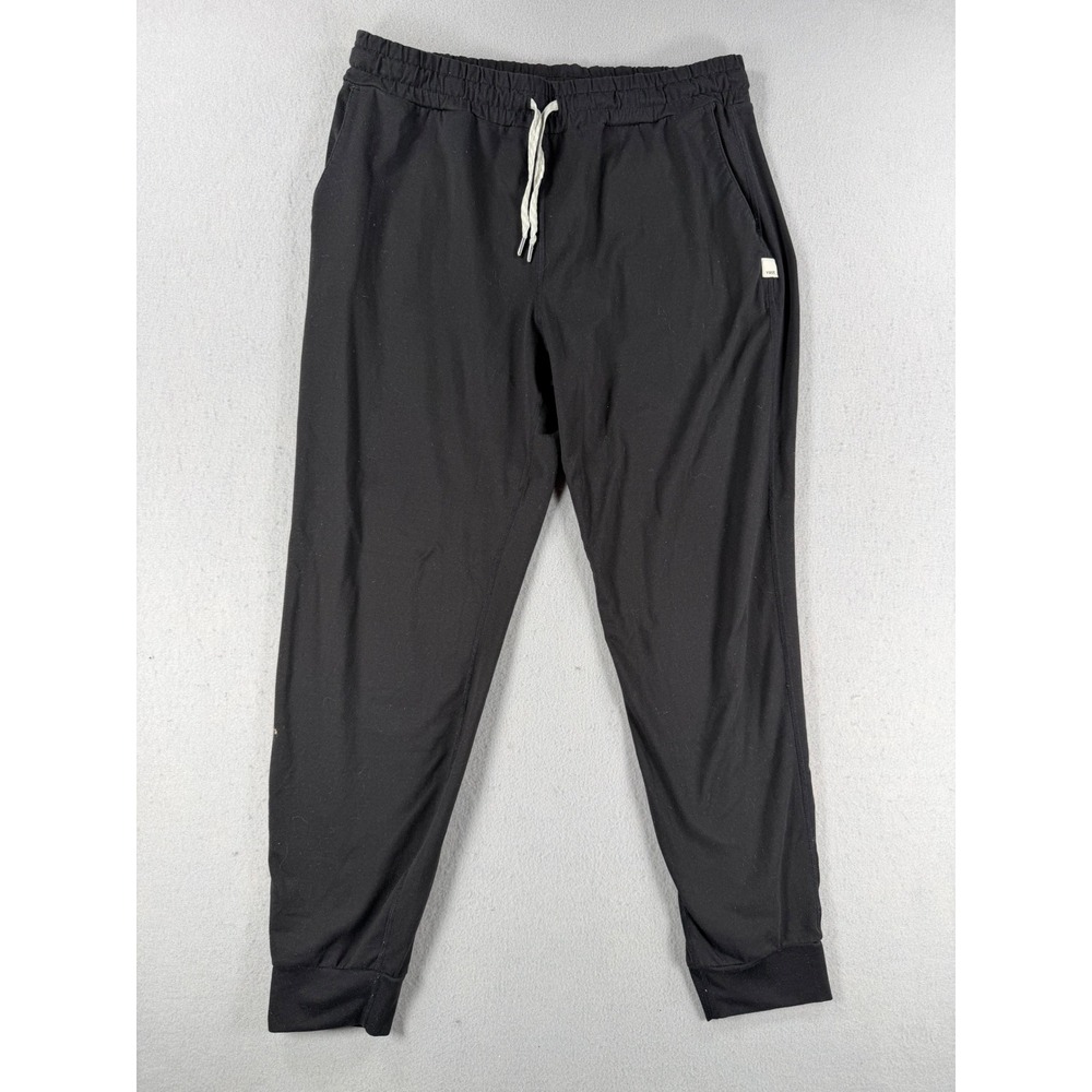 Vuori Mens Performance Joggers Black Drawstring Elastic Waist Pants medium